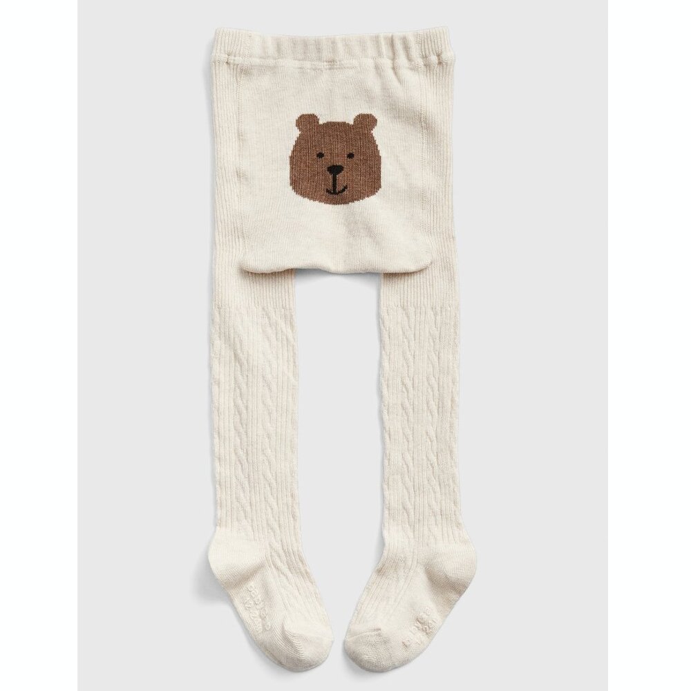 GAP brannan bear bottom cable knit tights gap ivory